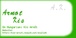arnot kis business card